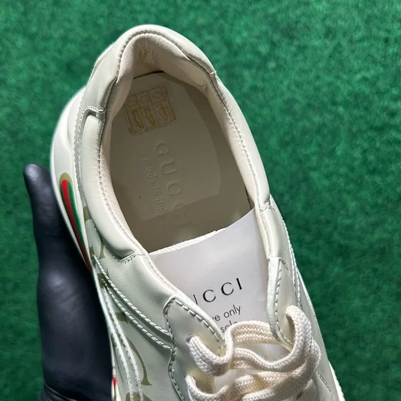 🖤NIB🖤 GUCCI Classic Logo Rython Leather Sneakers - Picture 8 of 9